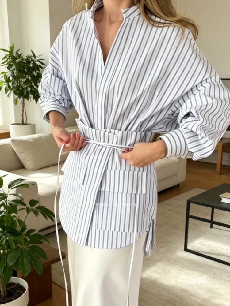 Blusón Pinstripe Tailored