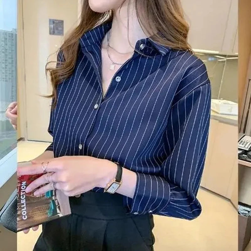 Camisa Popelín Pinstripe Tailored