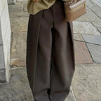 Pantalón Sarga Tailored Wide-Leg