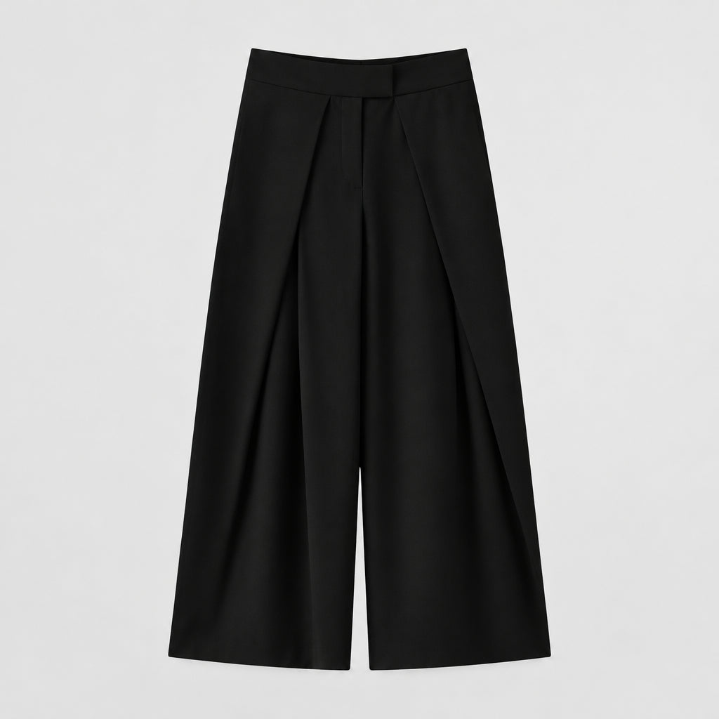 Pantalón Sarga Tailored Wide-Leg