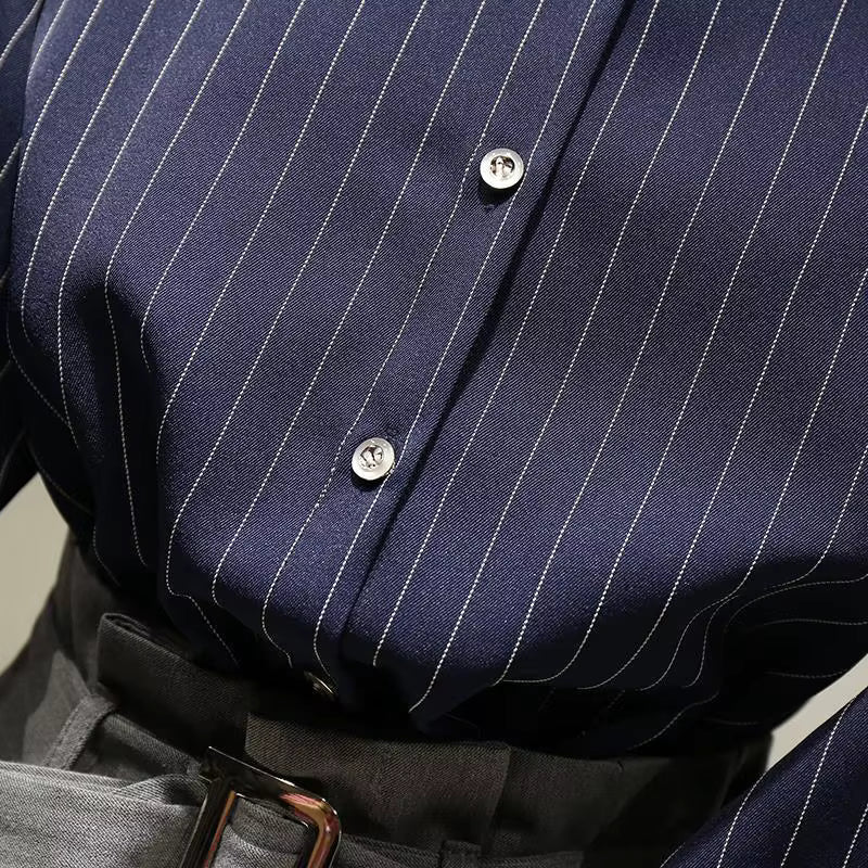 Camisa Popelín Pinstripe Tailored