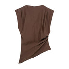 Top Punto Drapeado Sculpt Contour