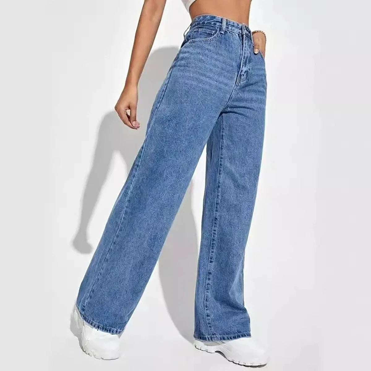 Pantalón Denim Straight Tailored