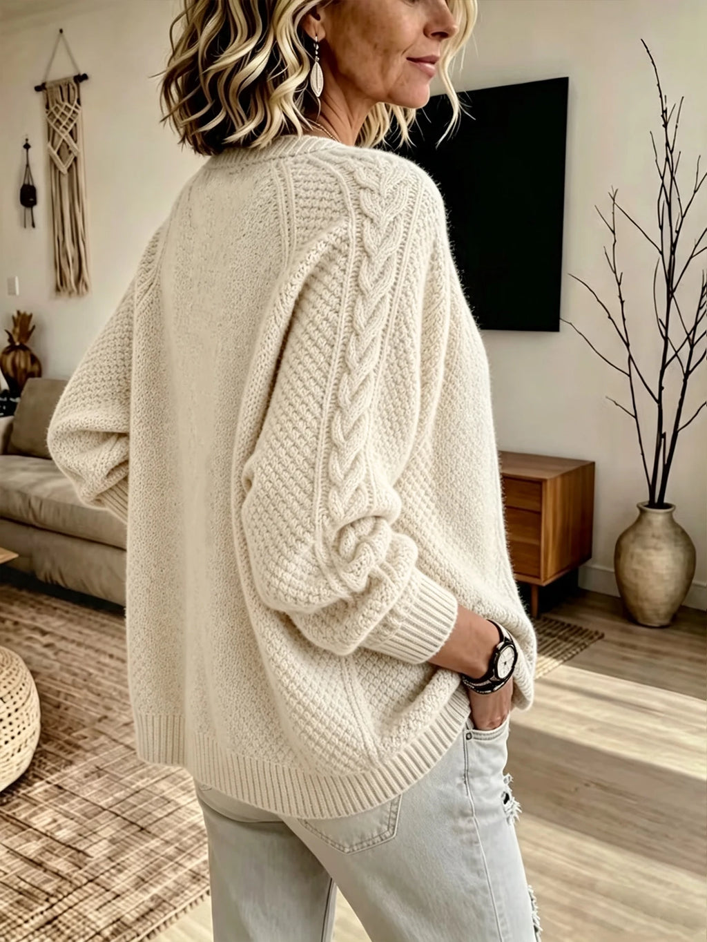 Chaqueta Cárdigan Heavy Cable Knit