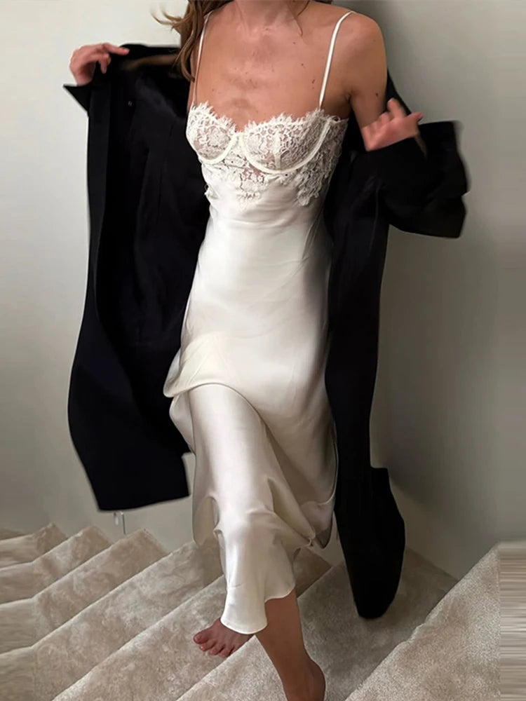 Vestido Satén Tailored Slip