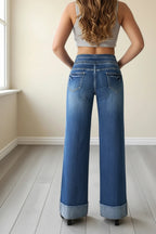 Vaquero Denim Asymmetric Cross