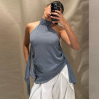 Top Halter Tailored Satin