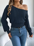 Jersey Asymmetric Cable-Knit