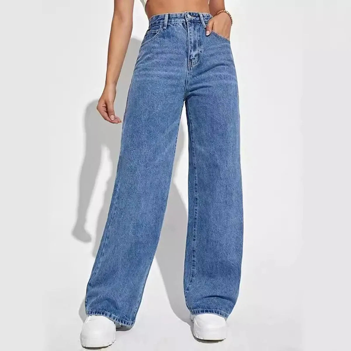 Pantalón Denim Straight Tailored