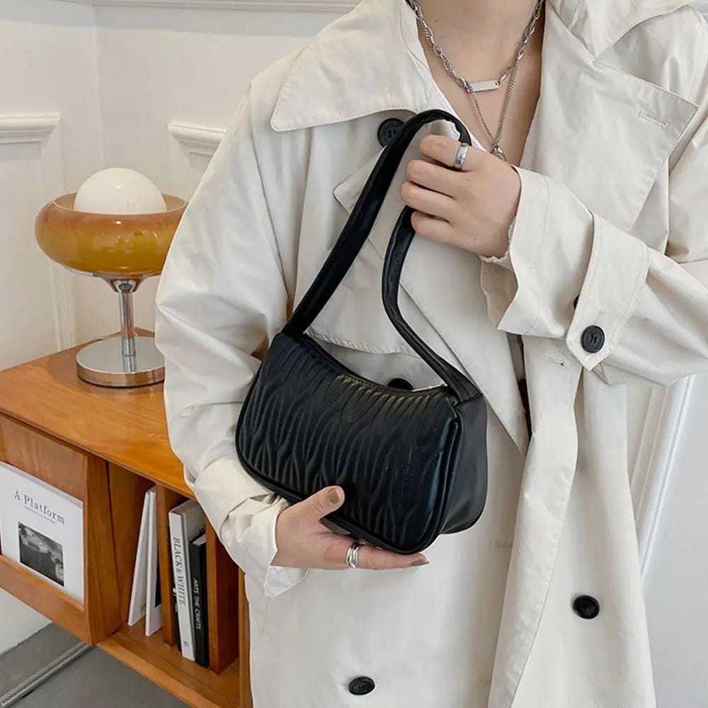 Bolso de Hombro Plissé Craft