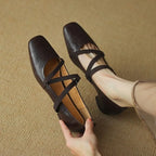 Bailarina Cuero Tailored Flat