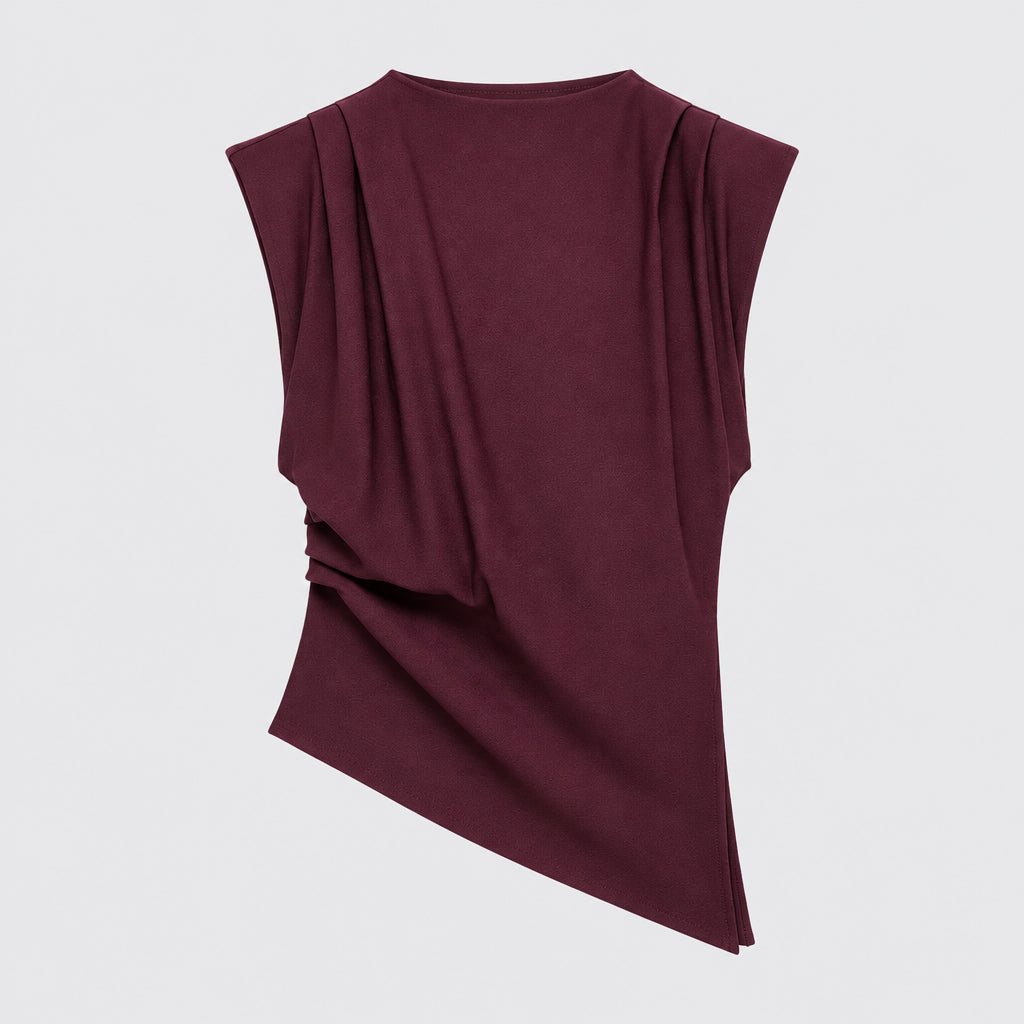 Top Punto Drapeado Sculpt Contour