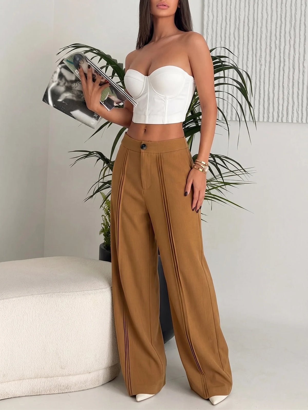 Pantalón Pinzas Tailored Fluid