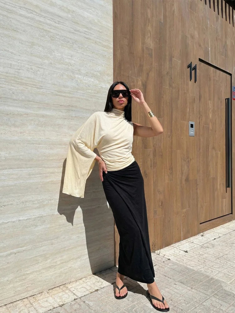 Blusa Tailored One-Shoulder
