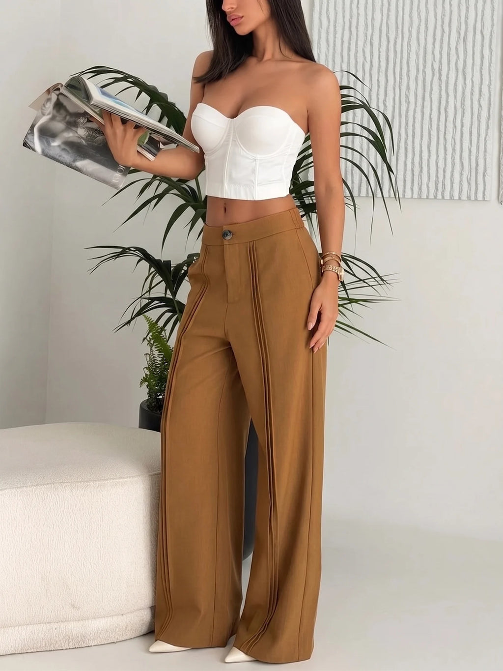 Pantalón Pinzas Tailored Fluid