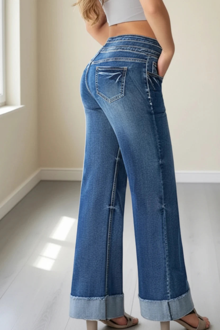 Vaquero Denim Asymmetric Cross