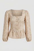 Blusón Tailored Jacquard Péplum