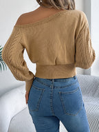 Jersey Asymmetric Cable-Knit