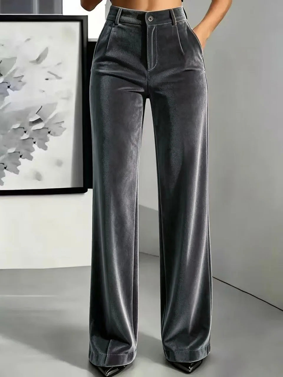 Pantalón Wide-Leg Velvet Tailored