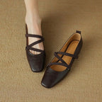 Bailarina Cuero Tailored Flat