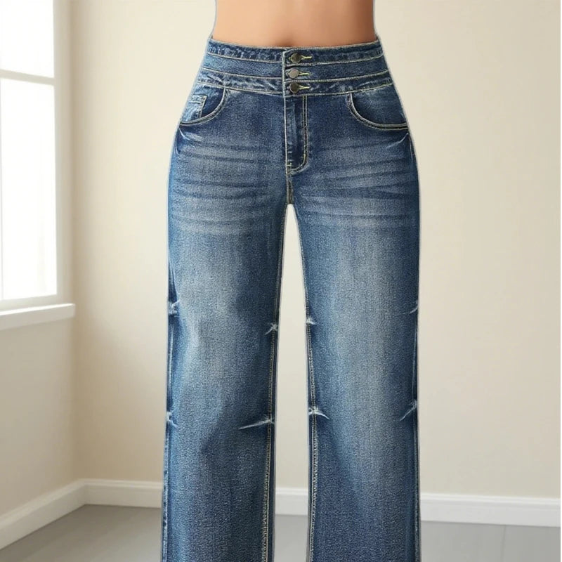 Vaquero Denim Asymmetric Cross