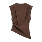 Top Punto Drapeado Sculpt Contour